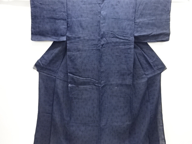 JAPANESE KIMONO / ANTIQUE KIMONO FOR SUMMER / SILK / WOVEN ABSTRACT